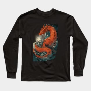 The Asian Red Dragon Long Sleeve T-Shirt